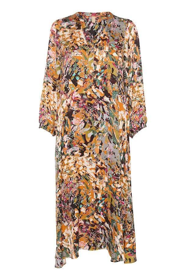 Kia Dress by Culture - Orange Abstract Product Image