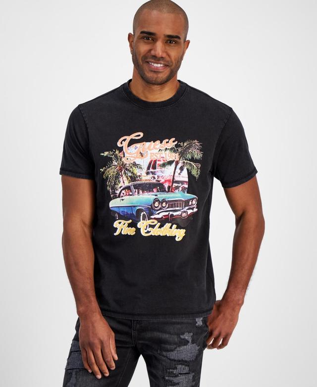 Guess Mens Fine Clothing Short Sleeve Crewneck Summer Car Graphic T-Shirt Product Image