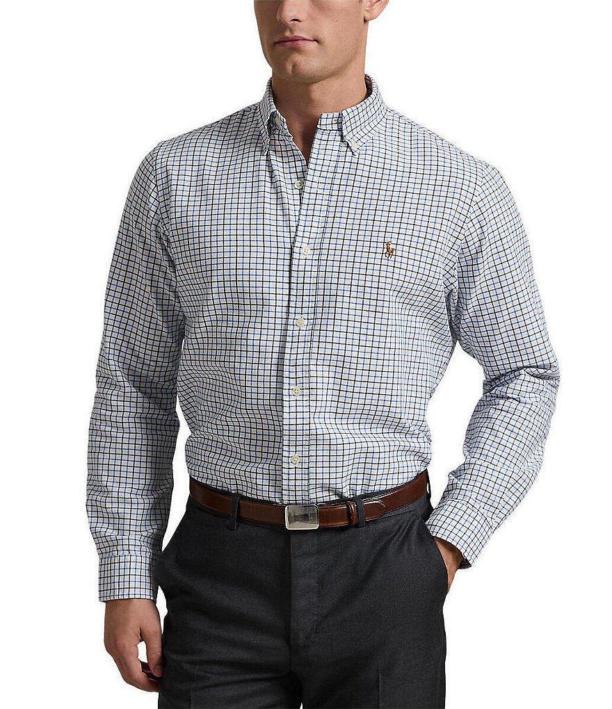 Polo Ralph Lauren Classic-Fit Tattersall Oxford Long Sleeve Woven Shirt Product Image