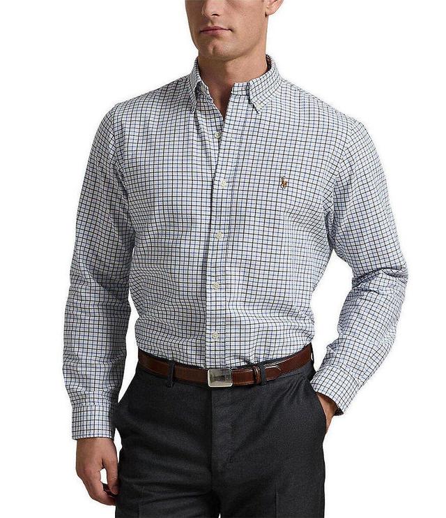 Polo Ralph Lauren Classic-Fit Tattersall Oxford Long Sleeve Woven Shirt Product Image