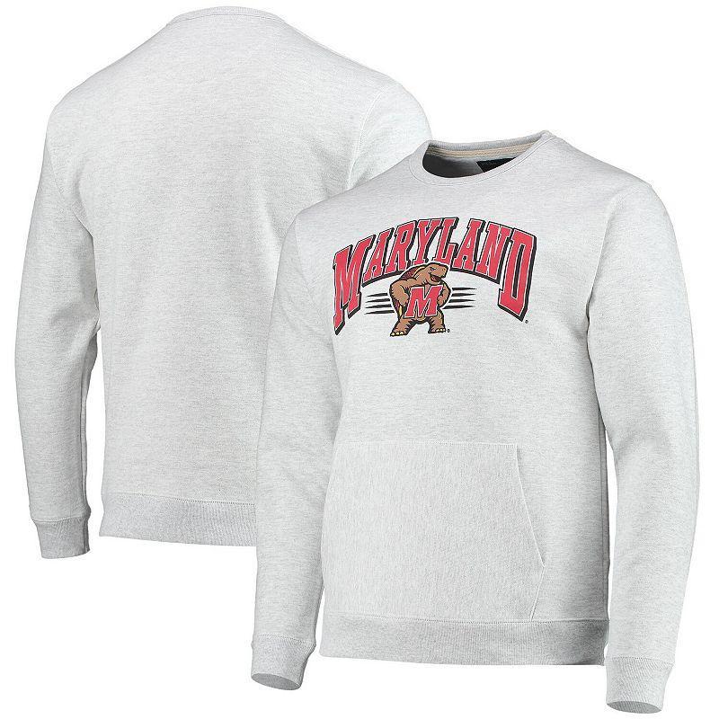 Mens League Collegiate Wear Heathered Gray Maryland Terrapins Upperclassman Pocket Pullover Sweatshirt Product Image