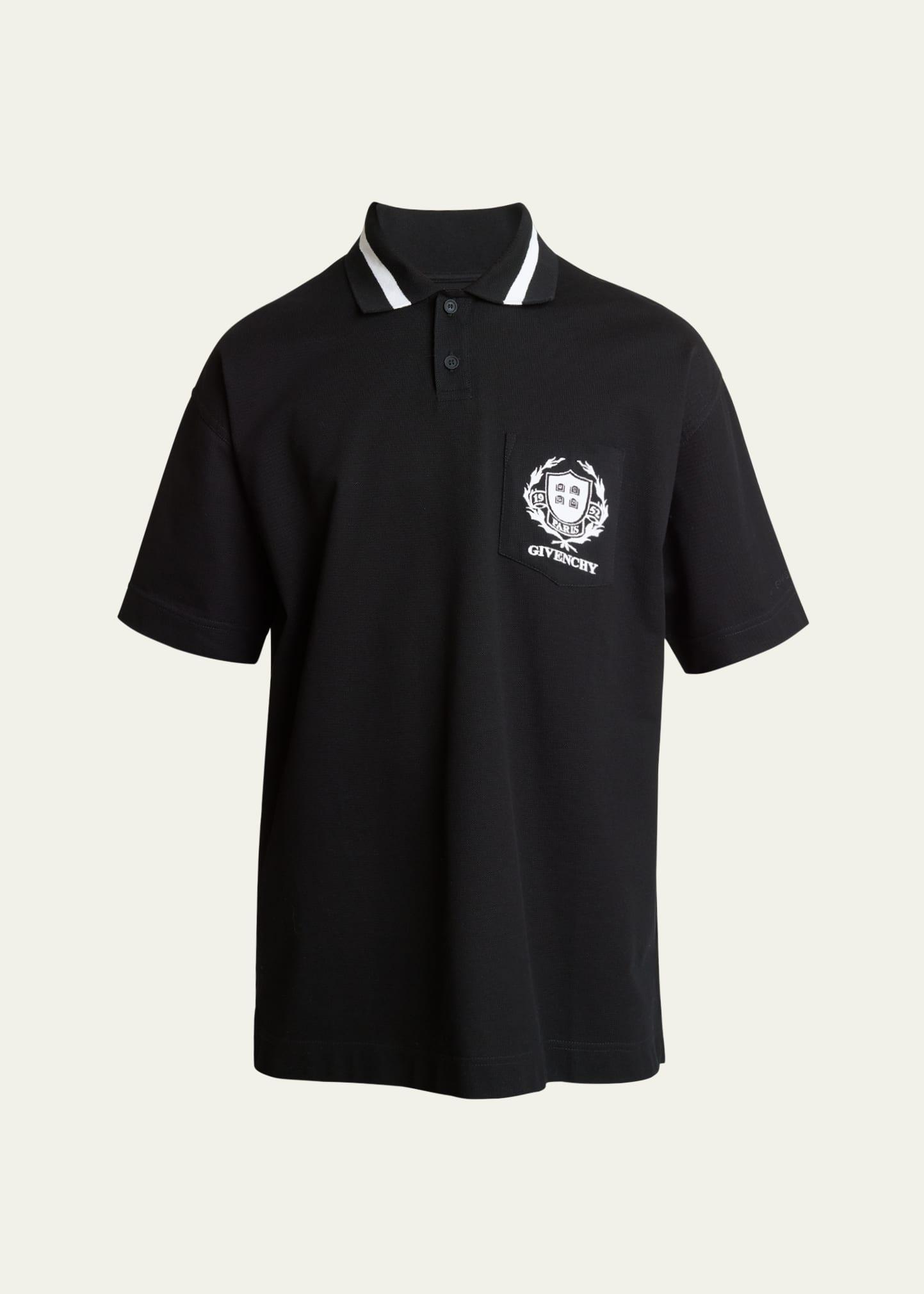 Mens University Logo Pique Polo Shirt Product Image