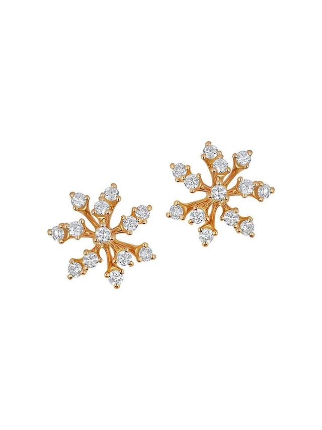 Womens Luminus 18K Rose Gold & Diamond Stud Earrings Product Image