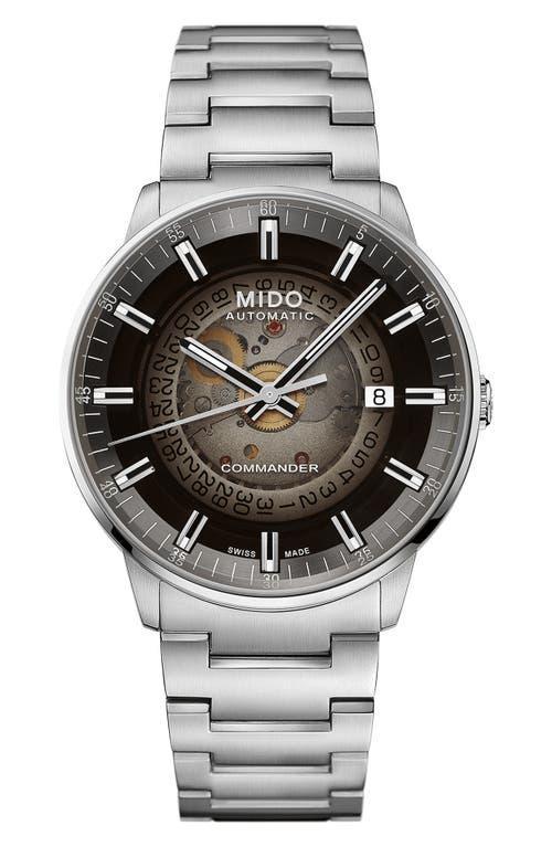 Mido Mens Swiss Automatic Commander Gradient Stainless Steel Bracelet Watch 40mm Product Image