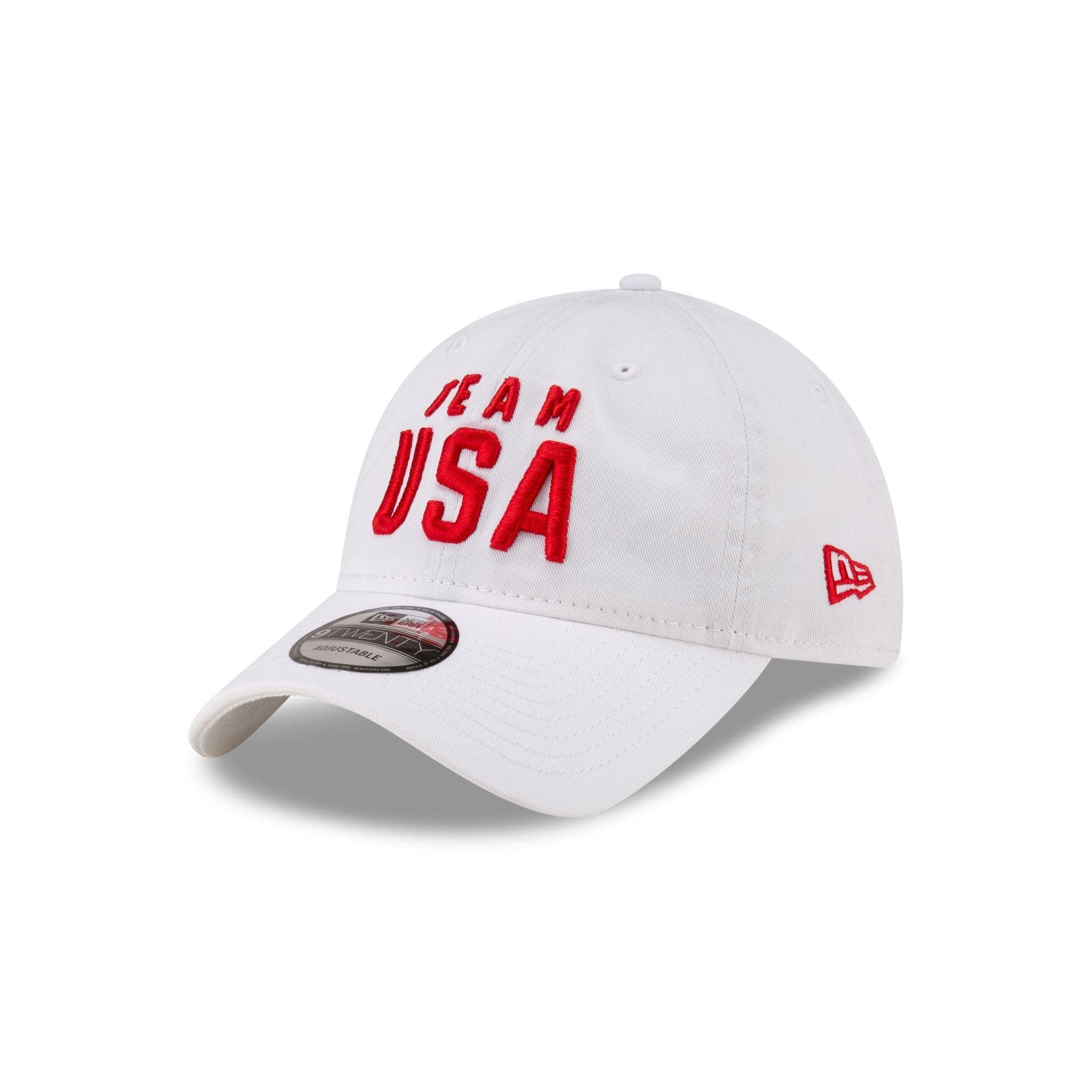 Team USA White 9TWENTY Adjustable Hat Male Product Image