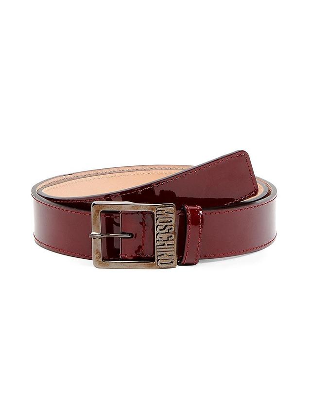 Mens Logo Buckle Leather Belt Product Image