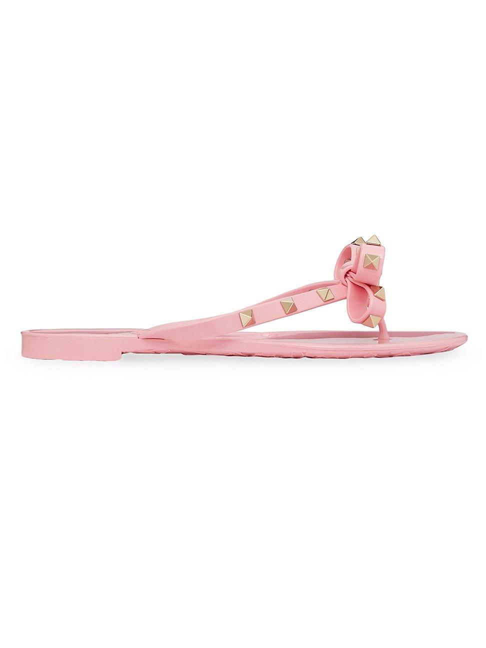 Womens Rubber Rockstud Thongs Product Image