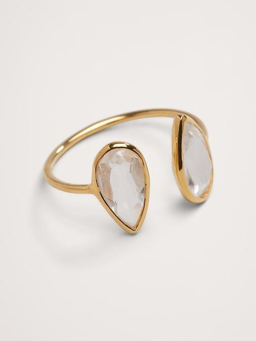 Teardrop Crystal Ring Aureus + Argent Product Image