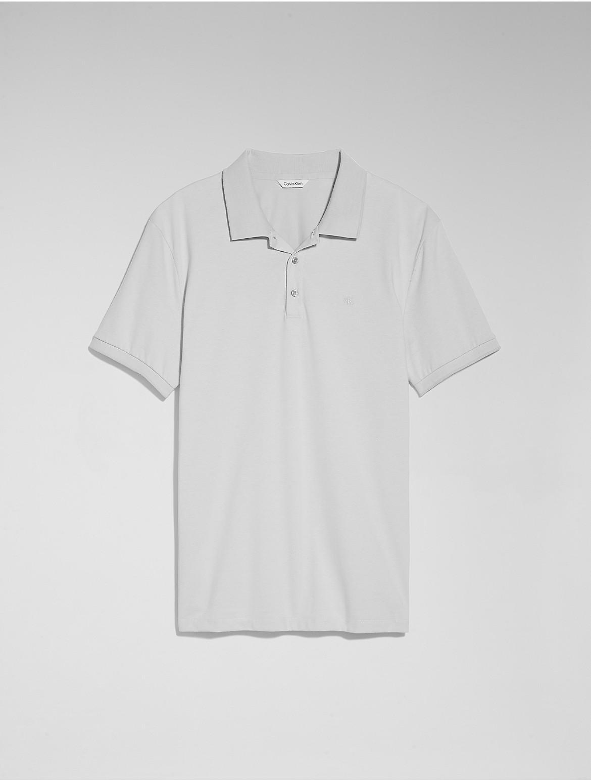 Calvin Klein Men's Smooth Cotton Polo - Blue - M Product Image