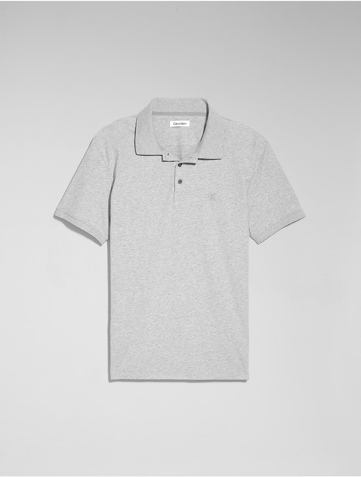 Calvin Klein Men's Smooth Cotton Polo - Blue - M Product Image