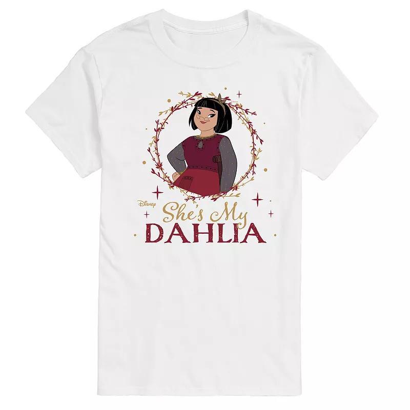 Disneys Wish Big & Tall Shes My Dahlia Graphic Tee, Mens Product Image