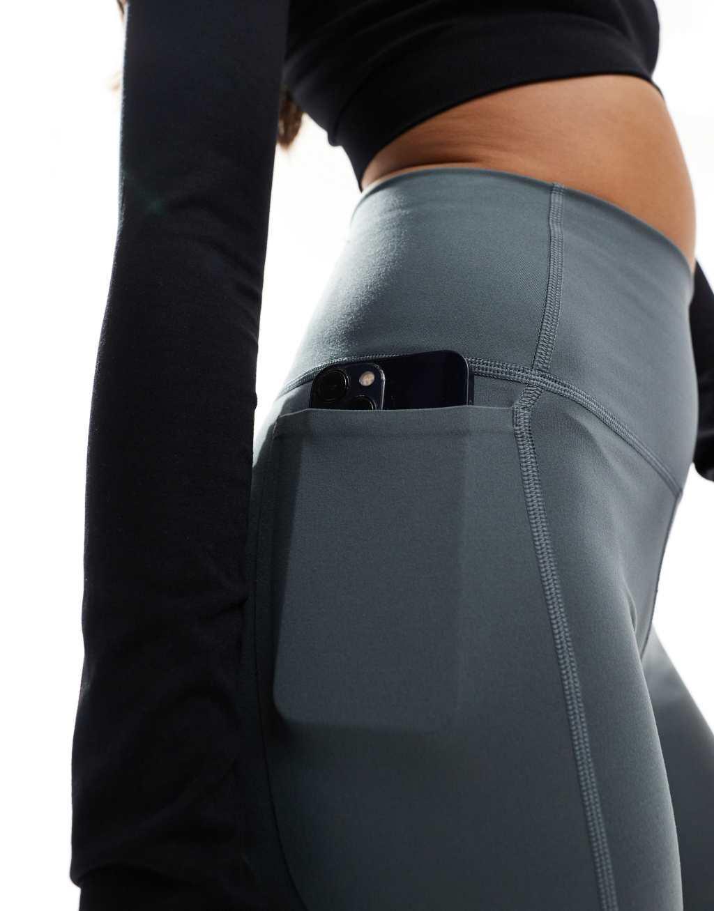 New Balance sport harmony high rise leggings with pocket in gray Product Image