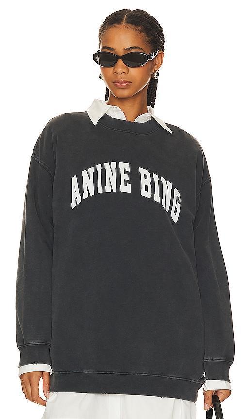 Anine Bing Tyler Cotton Logo Sweatshirt Product Image