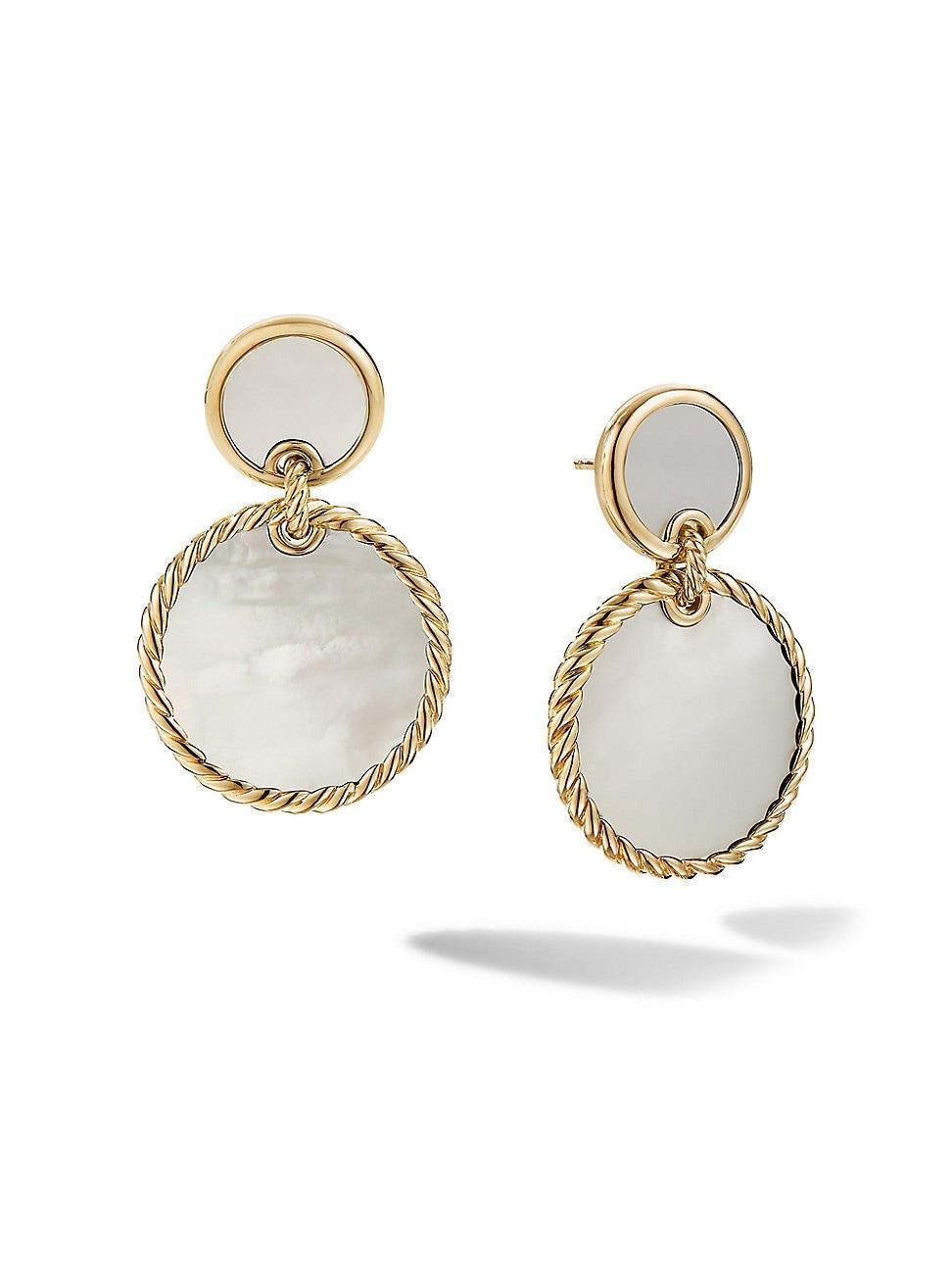 Womens Elements Double Drop Earrings in 18K Yellow Gold Product Image