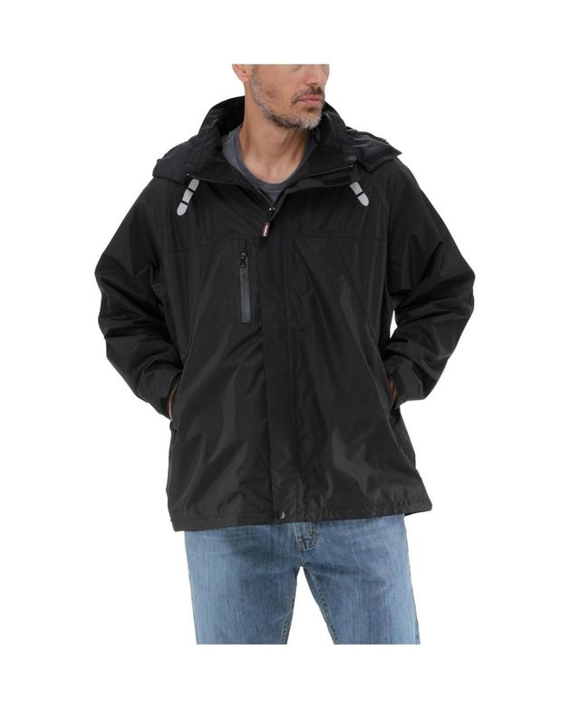 RefrigiWear Mens Lightweight Rain Jacket - Waterproof Raincoat with Detachable Hood Product Image