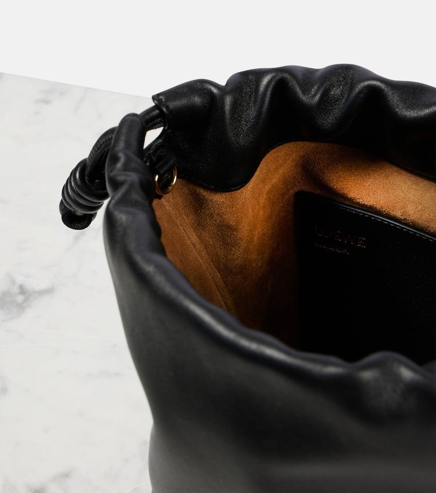 LOEWE Flamenco Small Leather Bucket Bag In Black Product Image