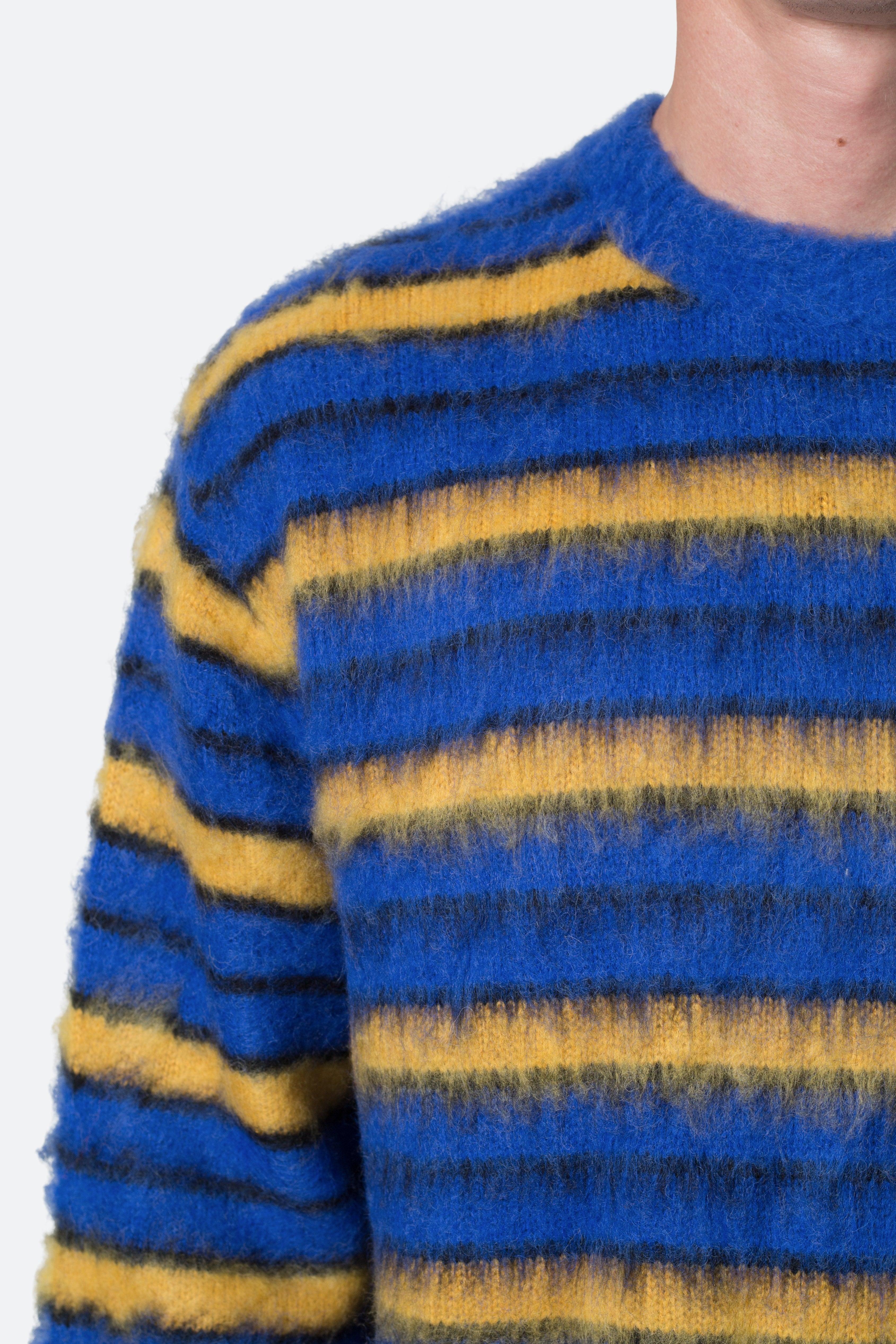 Striped Mohair Sweater - Blue Product Image