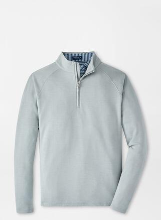 Peter Millar Mens Excursionist Flex Performance Pullover | Color: Sage Fog | Size: L Product Image