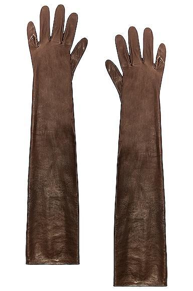 The Row - Women's Simon Leather Gloves - Black - M - Moda Operandi Product Image