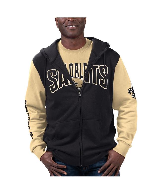 Mens G-iii Sports by Carl Banks Black New Orleans Saints T-shirt and Full-Zip Hoodie Combo Set - Black Product Image