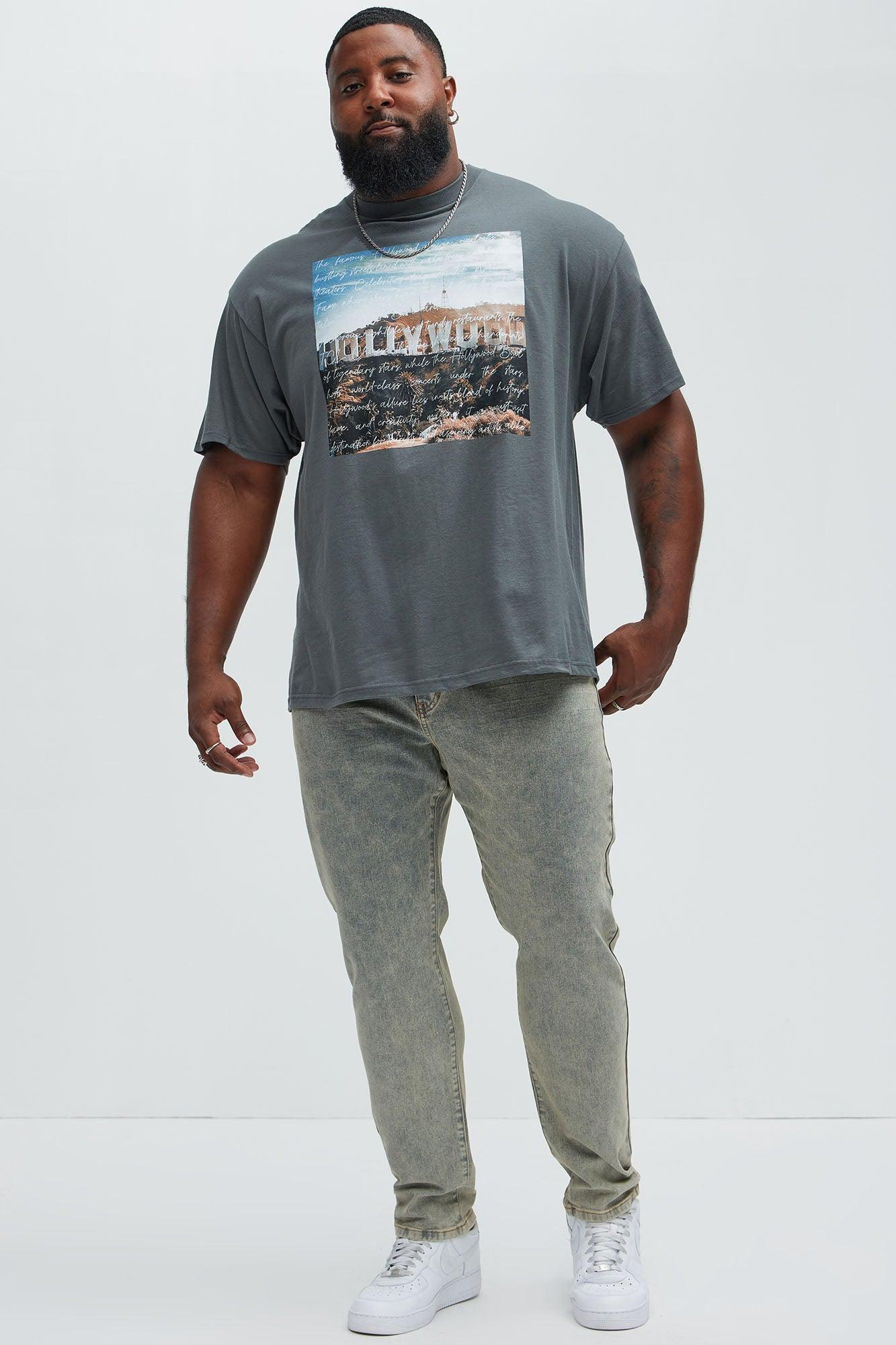 Hollywood Sign Short Sleeve Tee - Grey Product Image