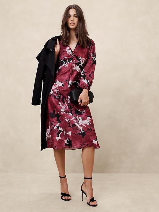 Silky Column Midi Dress Product Image