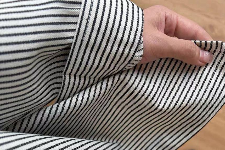 Long Sleeve Striped Loose-Fit Shirt Product Image