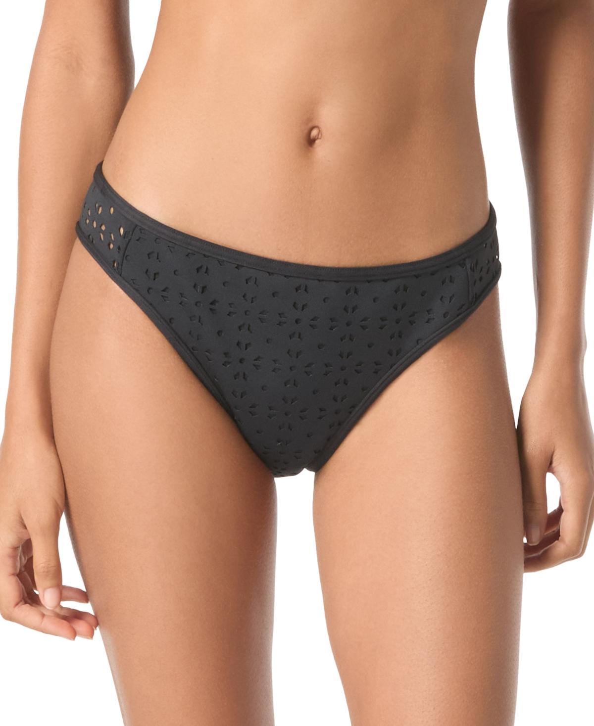 Michael Michael Kors Womens Laser Cut Hipster Bikini Bottoms Product Image