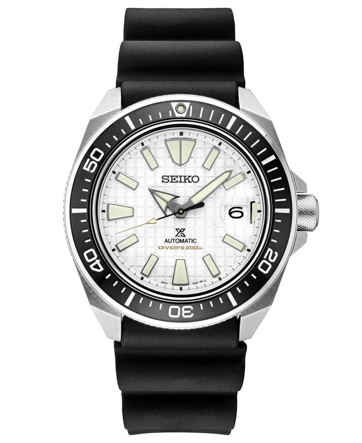 Seiko Mens Automatic Prospex Black Silicone Strap Watch 44mm Product Image