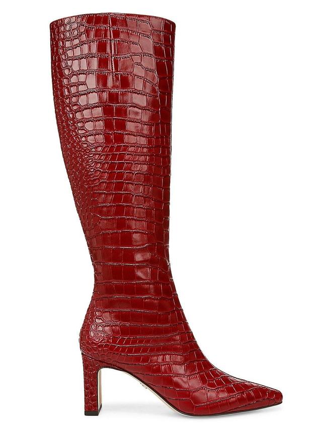 Womens Sylvia 70MM High-Shaft Leather Boots Product Image