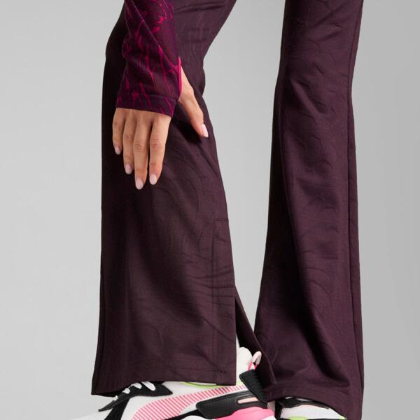 PUMA DARE TO Women's Textured Leggings in Midnight Plum/Aop Product Image