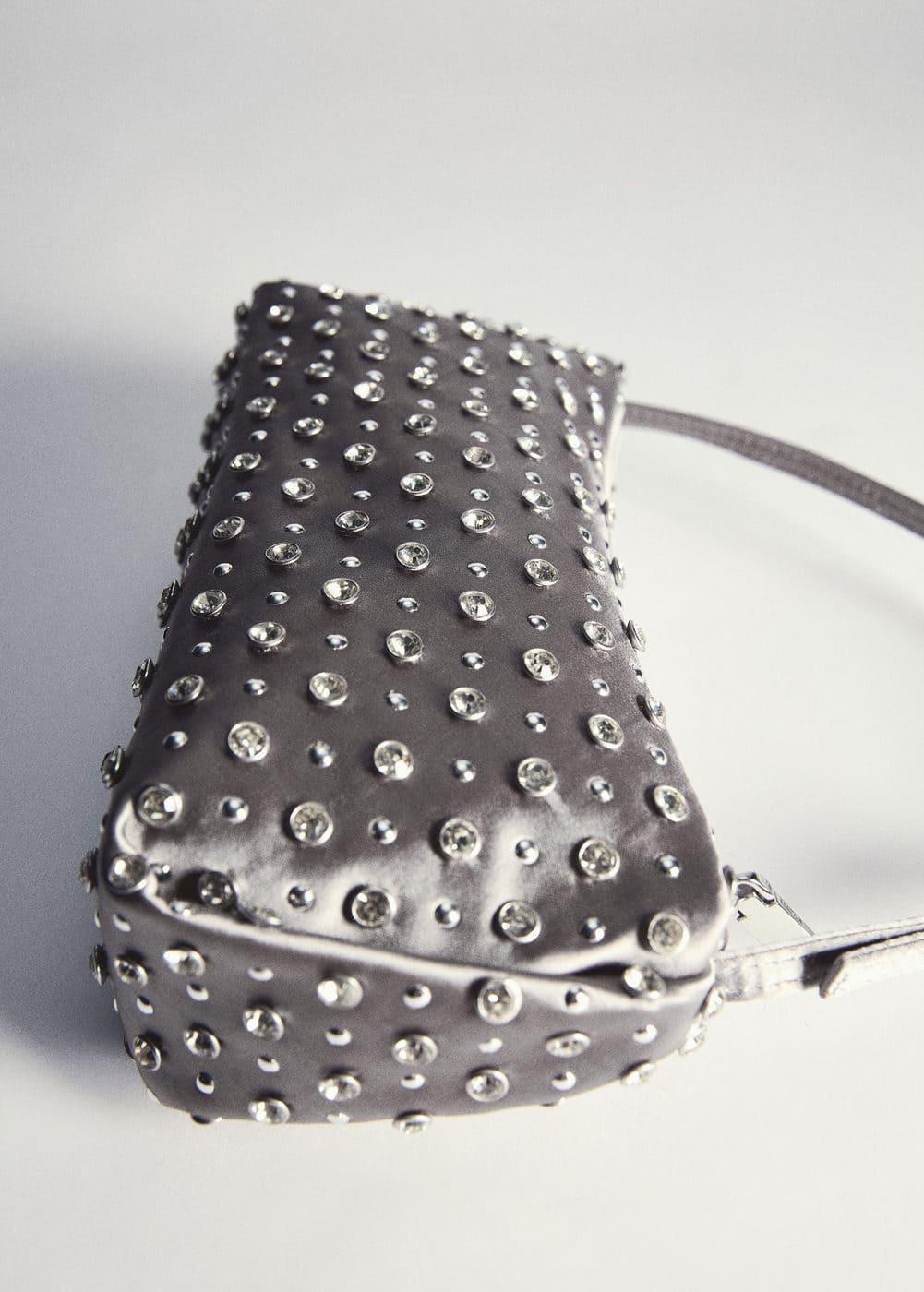 Mango Womens Beaded Shoulder Bag - Light Product Image