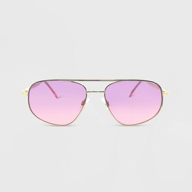 Womens Metal Aviator Sunglasses - Wild Fable Purple Product Image