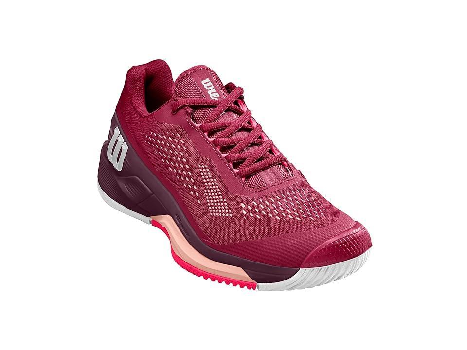 Wilson Rush Pro 4.0 Tennis Shoes (Beet /White/Tropical Peach) Women's Shoes Product Image