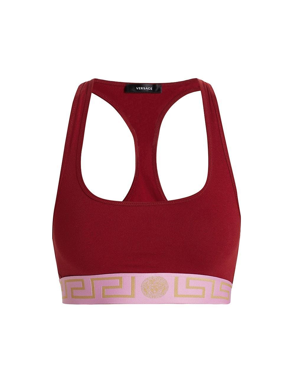 Womens Greca Border Sports Bra Product Image