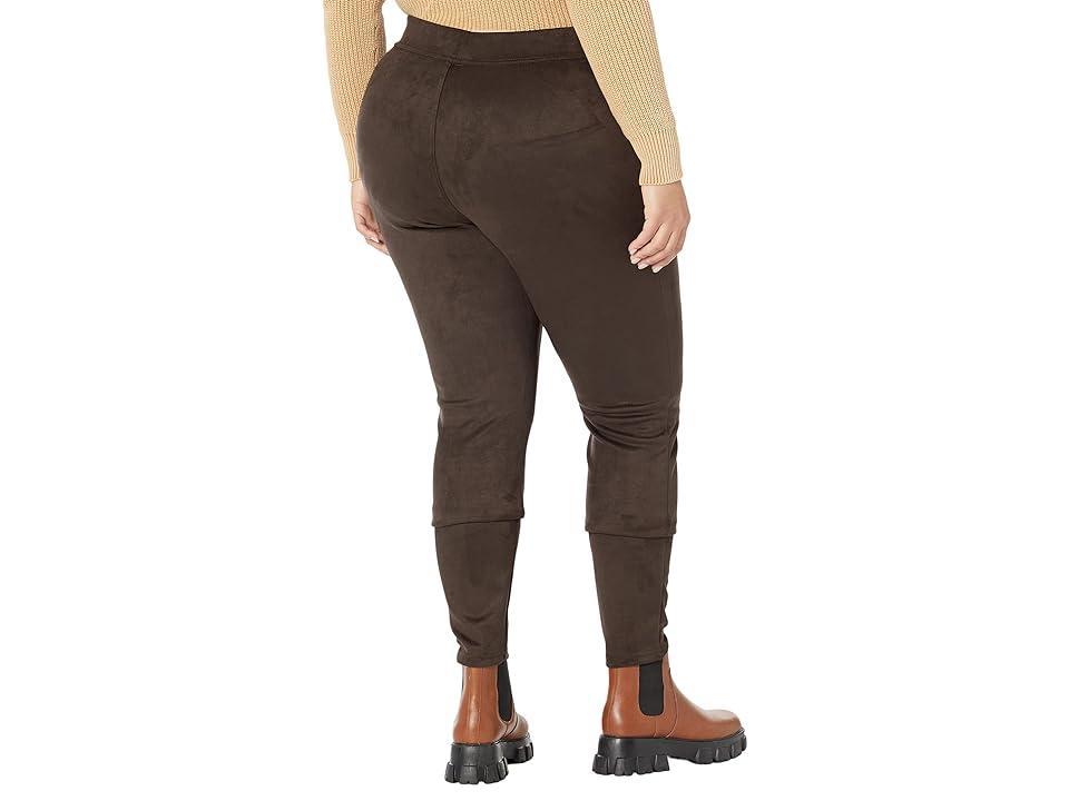 HUE Plus Size Micro Suede High-Rise Leggings Velvet) Women's Casual Pants Product Image