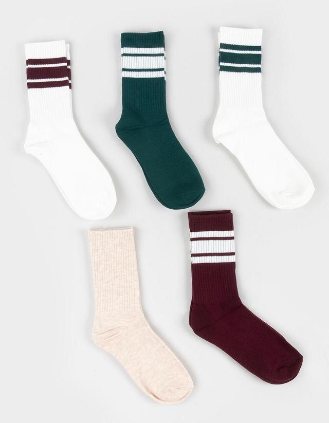 FULL TILT 5 Pack Womens Stripe Crew Socks Product Image