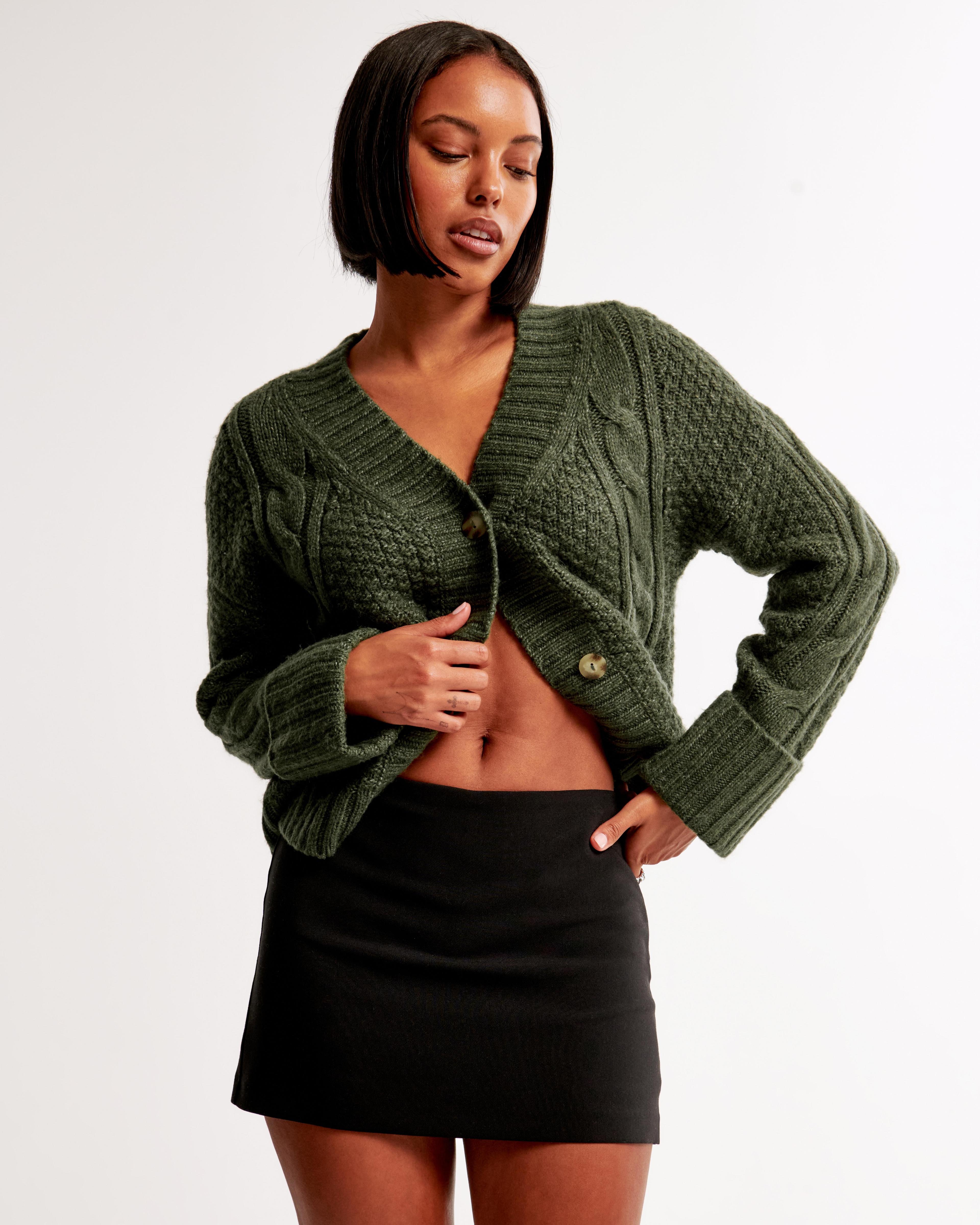 Seed-Stitch Cable Cardigan Product Image