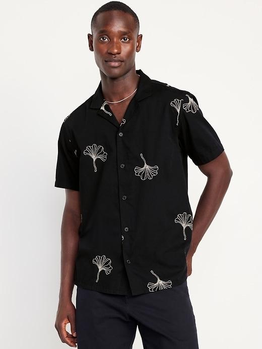 Short-Sleeve Floral Camp Shirt Product Image