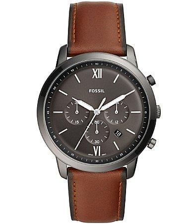 Fossil Neutra Chronograph Black Leather Watch Product Image