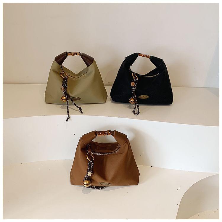 Plain Faux Leather Crossbody Bag Product Image