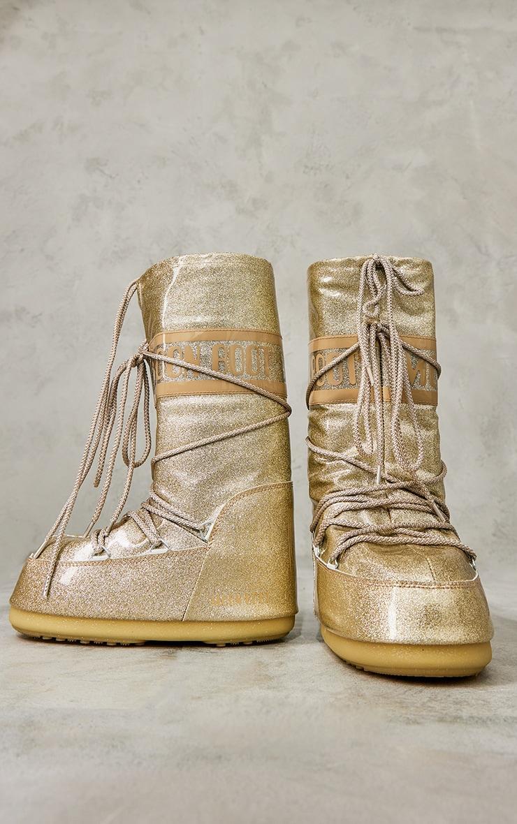 MOON BOOT Gold Icon Glitter  Product Image