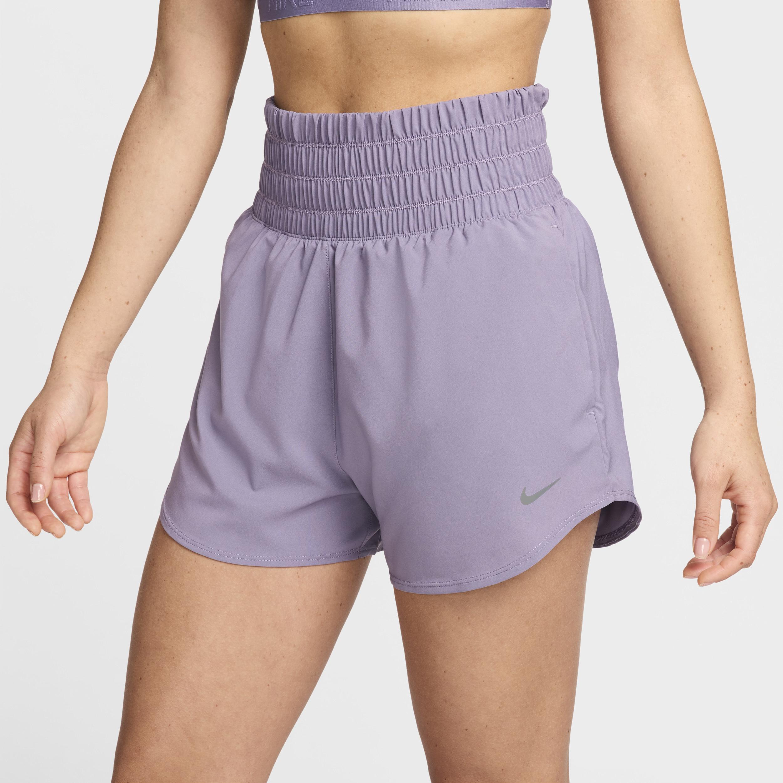 Nike Womens One Dri-FIT Ultra High-Waisted 3 Brief-Lined Shorts Product Image