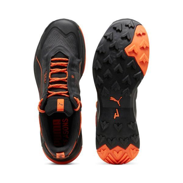 PUMA SEASONS Explore NITROâ¢ GORE-TEX Men's Hiking Shoes in Black/Flat Dark Grey/Flame Flicker Product Image