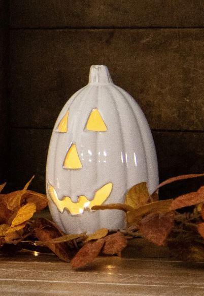 Small White Ceramic Pumpkin Product Image