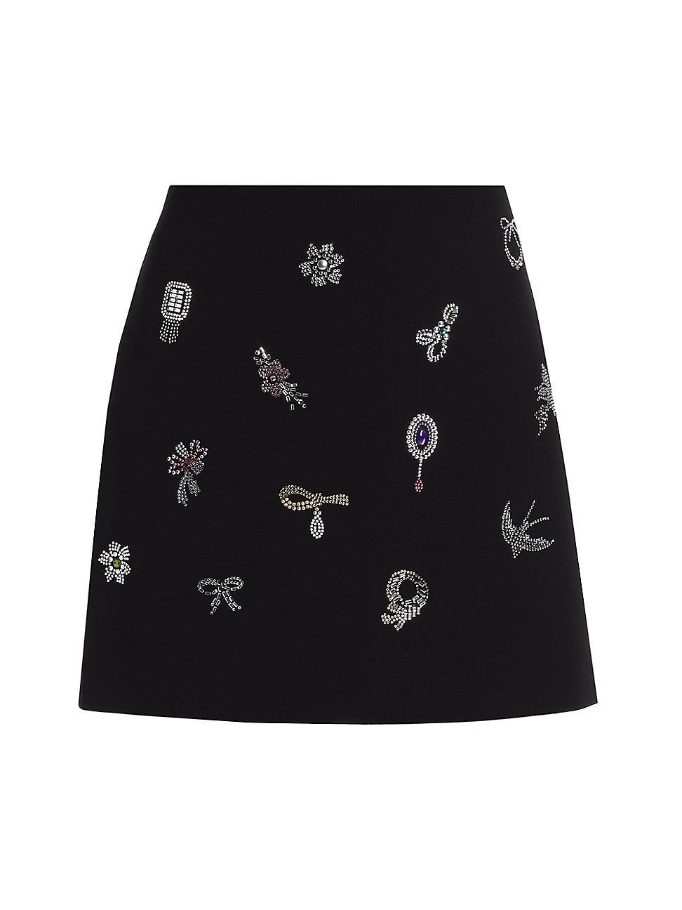 Womens Doris Crystal-Embellished Miniskirt Product Image