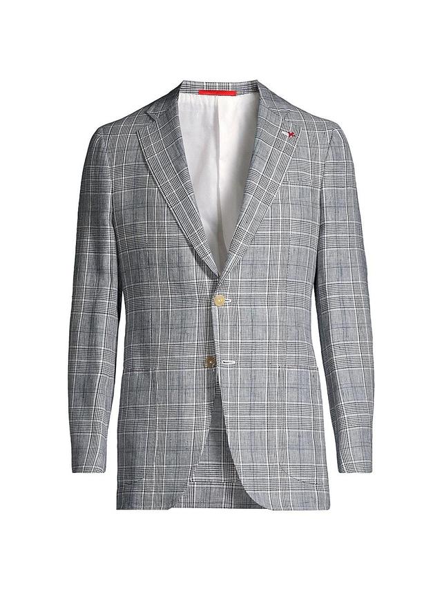 Mens Glen Plaid Linen-Cashmere Sport Jacket Product Image