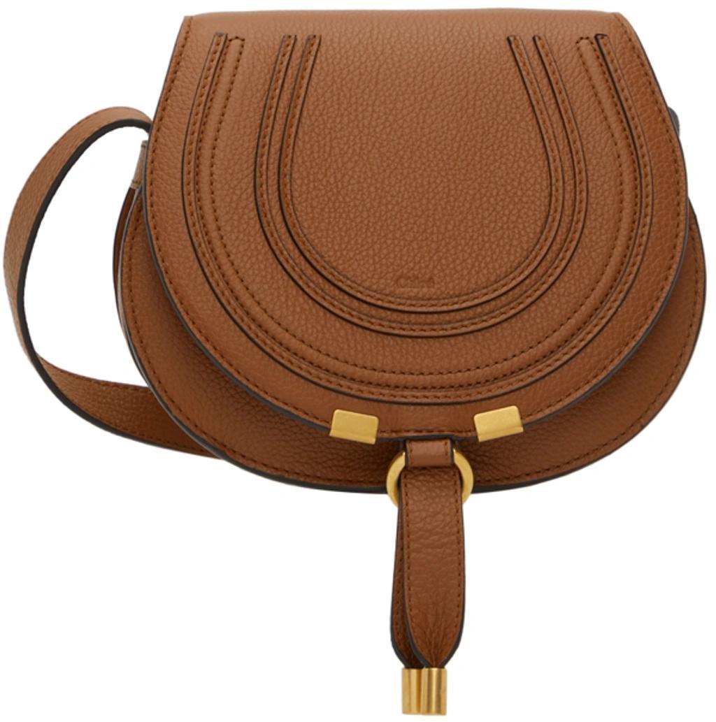 Tan Mini Marcie Saddle Bag In 25m Tan Product Image