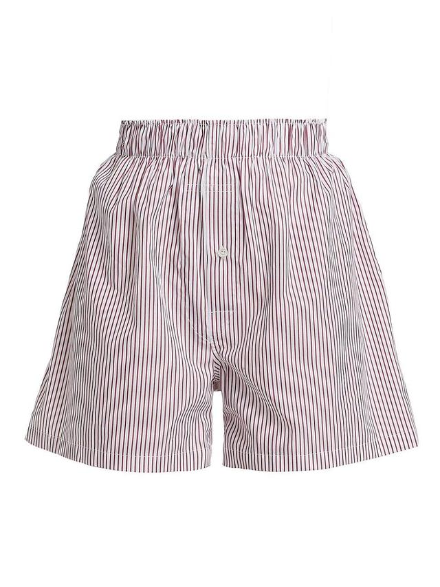 Womens Striped Cotton Shorts Product Image