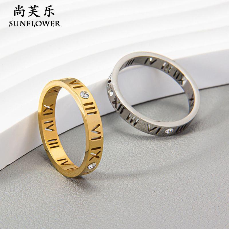 Couple Matching Roman Numeral Ring Product Image